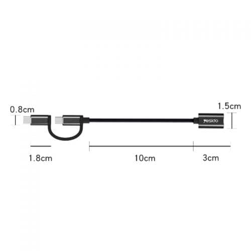 تبدیل Type-C/MicroUSB به USB OTG یسیدو مدل GS02 — تصویر ۴