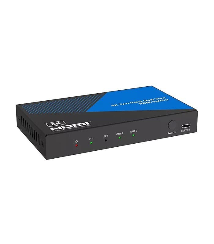 سوییچ اسپلیتر 2 پورت HDMI 8K فرانت