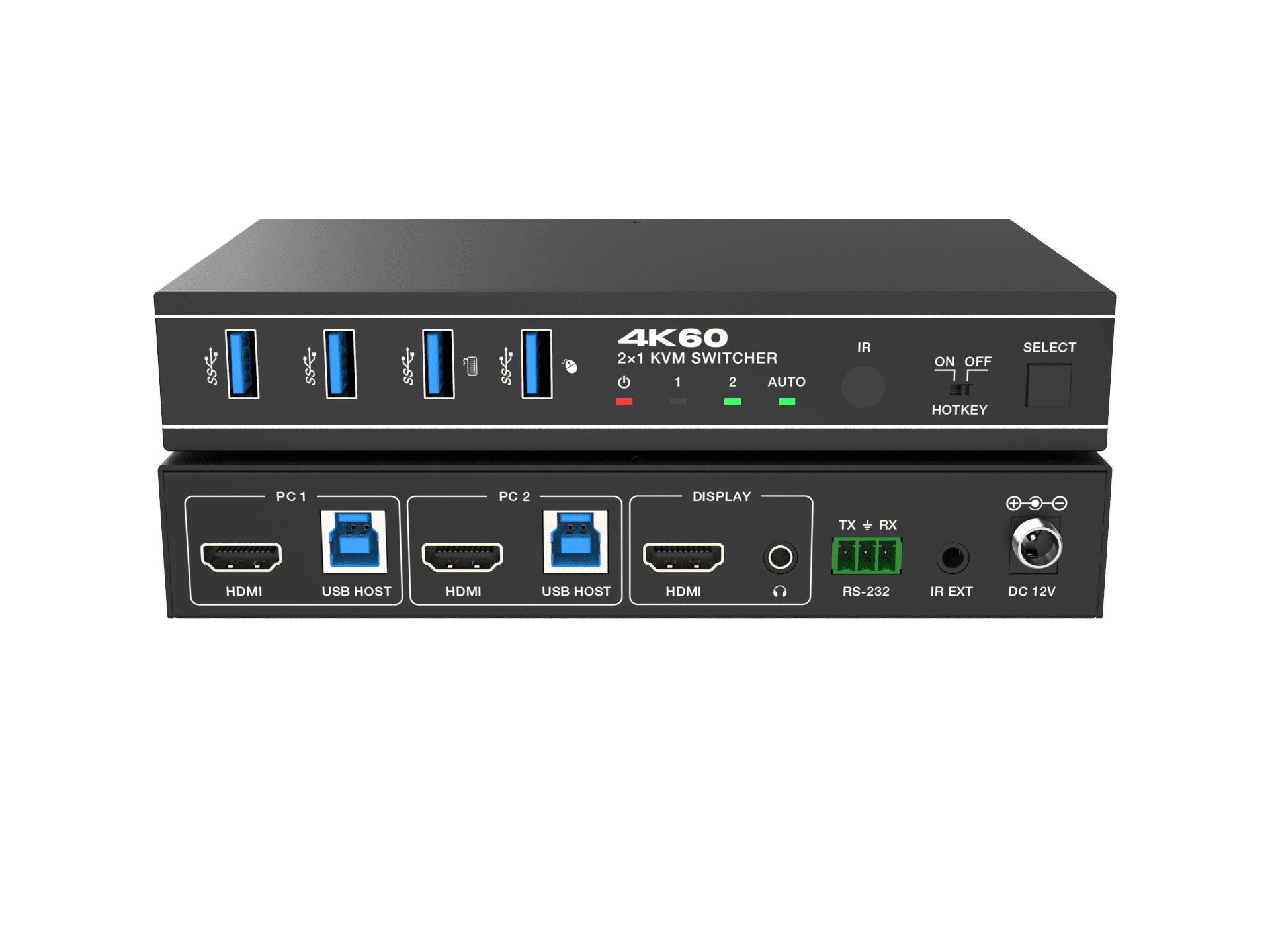 KVM سوئیچ 2 پورت HDMI/USB3.0 با کیفیت 4K@60Hz فرانت — تصویر ۵