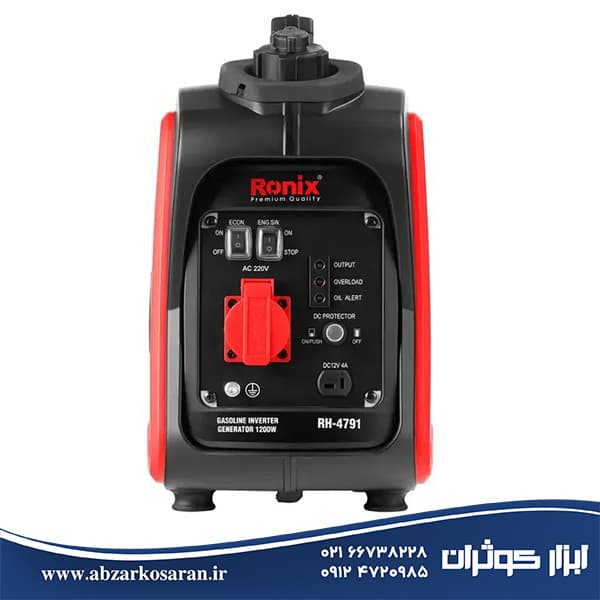 موتور برق بنزینی سایلنت 1200 وات رونیکس Ronix مدل RH-4791 — تصویر ۴