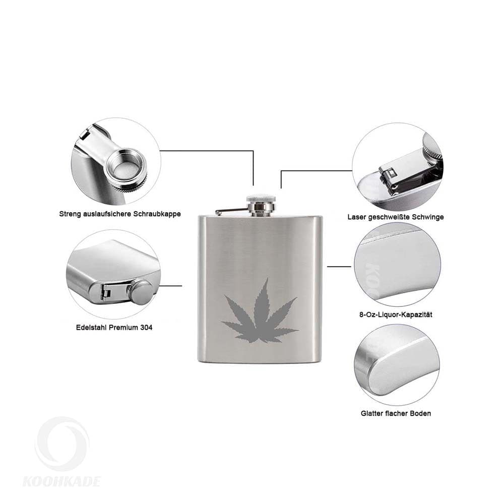 قمقمه استیل جیبی 3 HIP FLASK — تصویر ۲