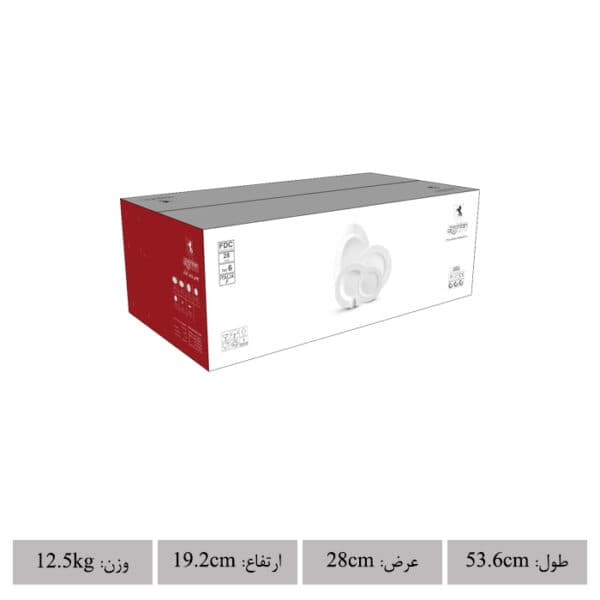چینی زرین پیکره ایتالیا اف مدل مهرانا پلاتین 6 نفره 28 پارچه — تصویر ۵