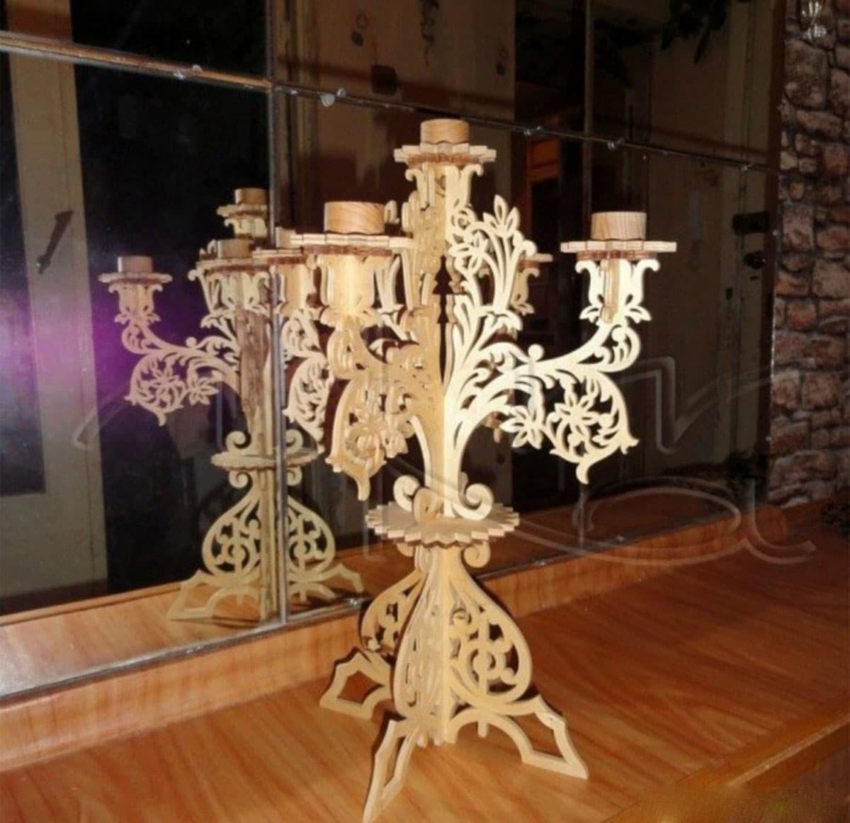 طرح معرق شمعدانی پنج شمع