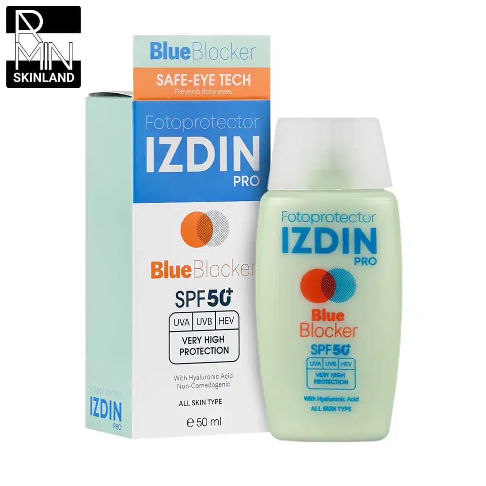 ضد آفتاب روشن کننده ایزدین پرو مدل Blue blocker حجم 50ml — تصویر ۲