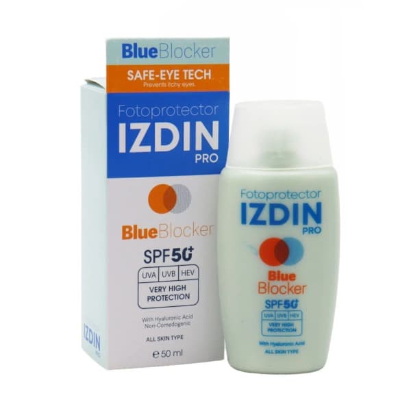 ضد آفتاب روشن کننده ایزدین پرو مدل Blue blocker حجم 50ml — تصویر ۴
