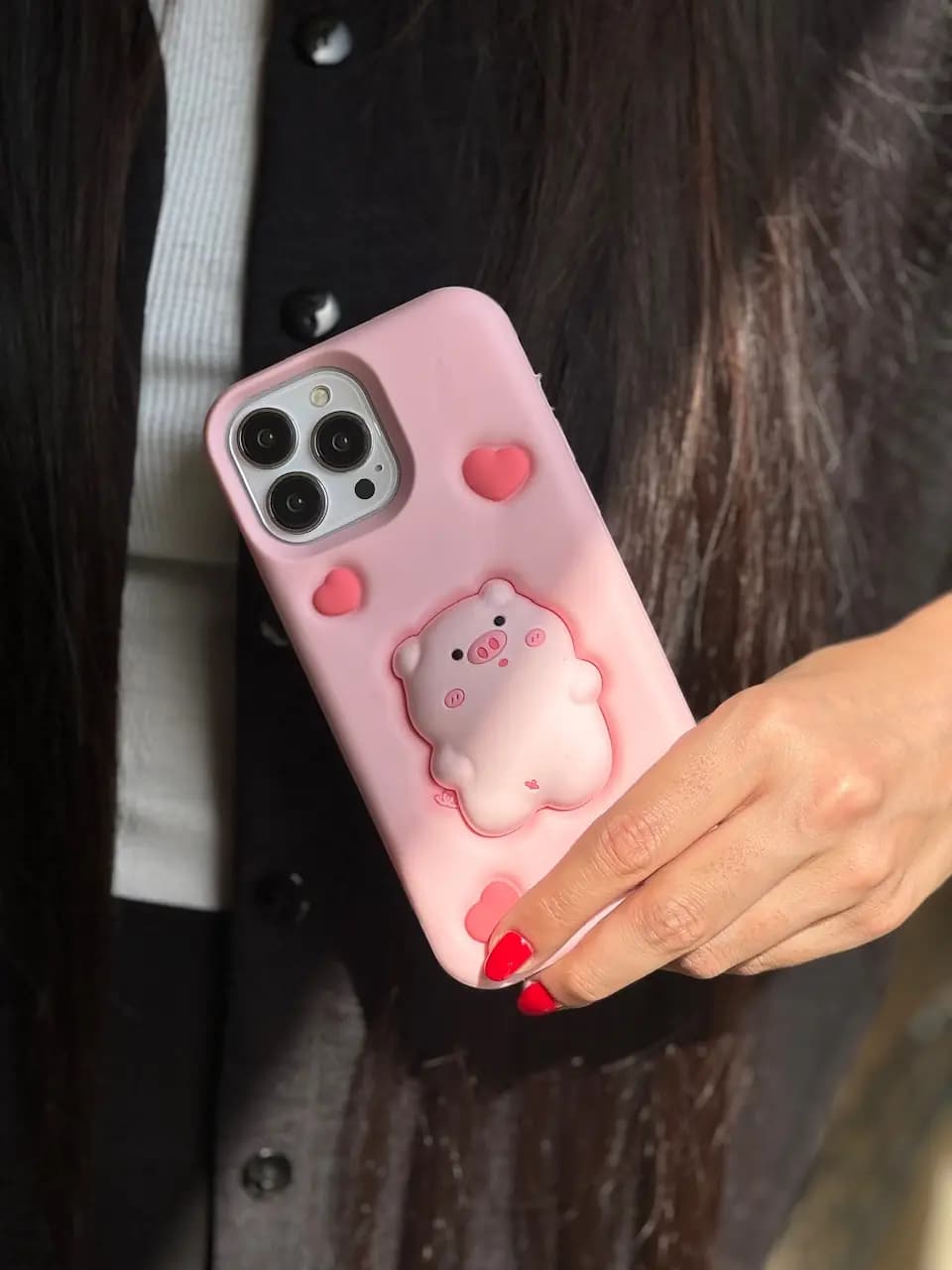 قاب Piggy سیلیکونی برجسته (کدC1684) — تصویر ۴