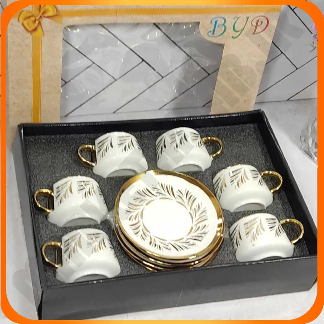 ست فنجان نعلبکی لب طلا چینی 15-827 بلینا