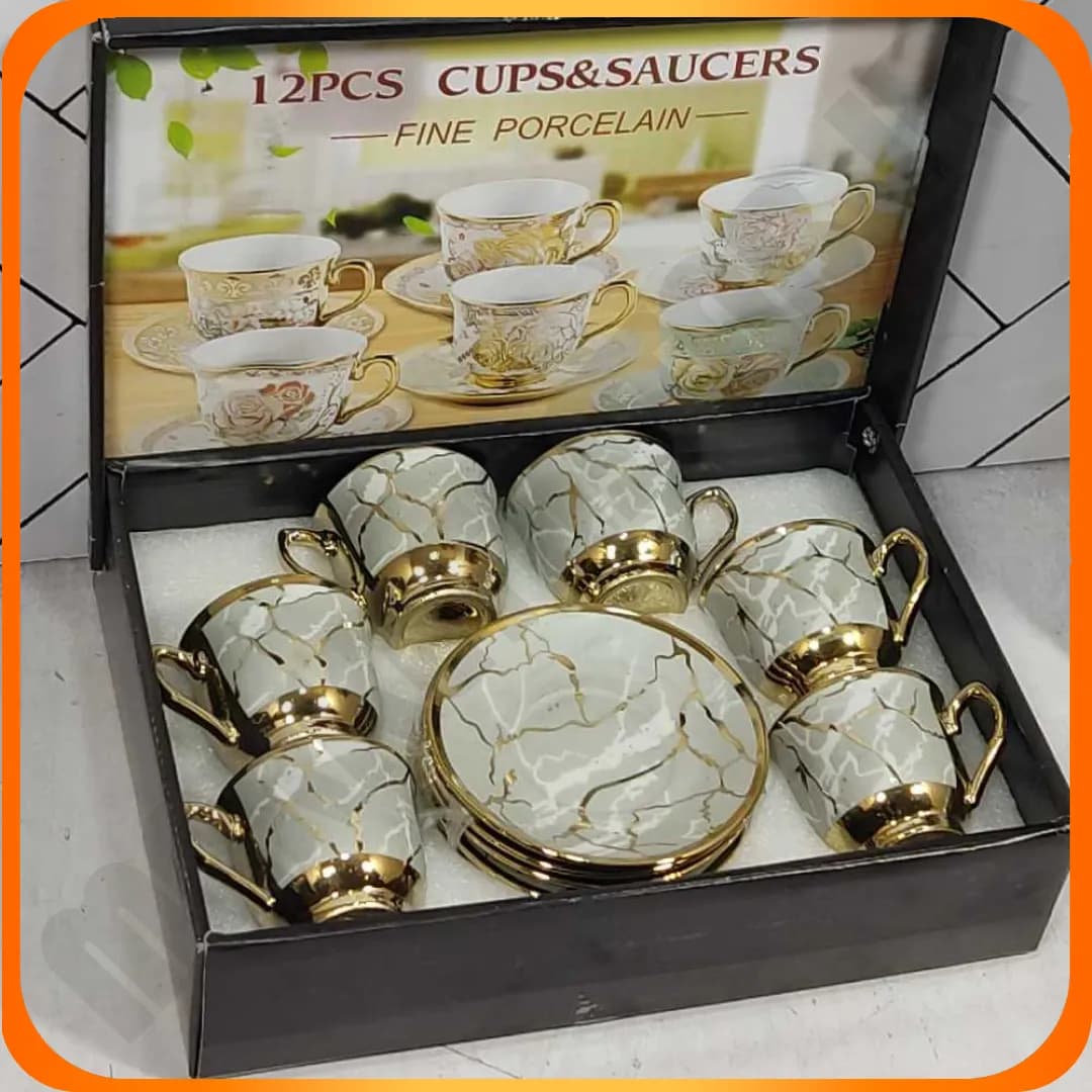 ست قهوه خوری ماربل رنگی سرامیکی 7-825 بلینا