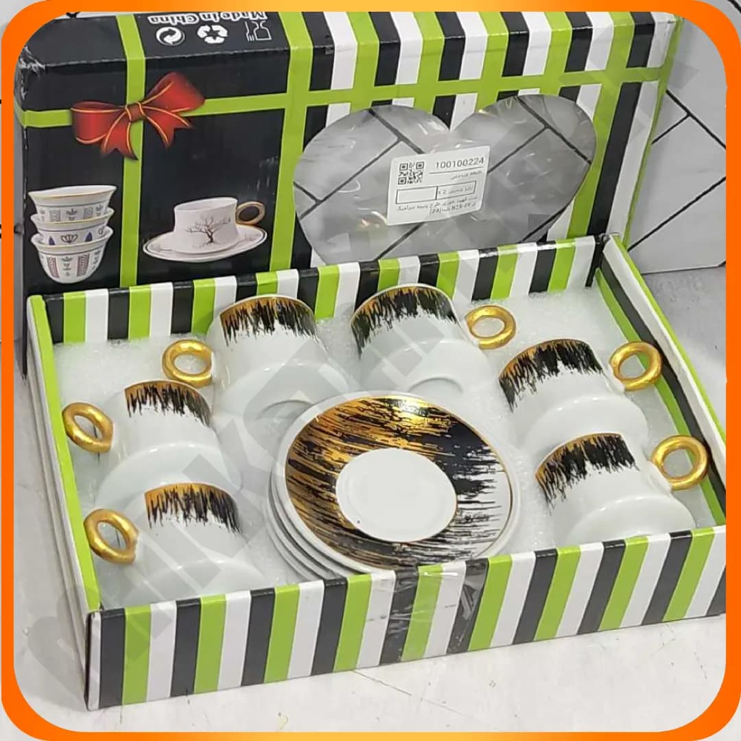 ست قهوه خوری طرح پتینه سرامیکی 39-825 بلینا