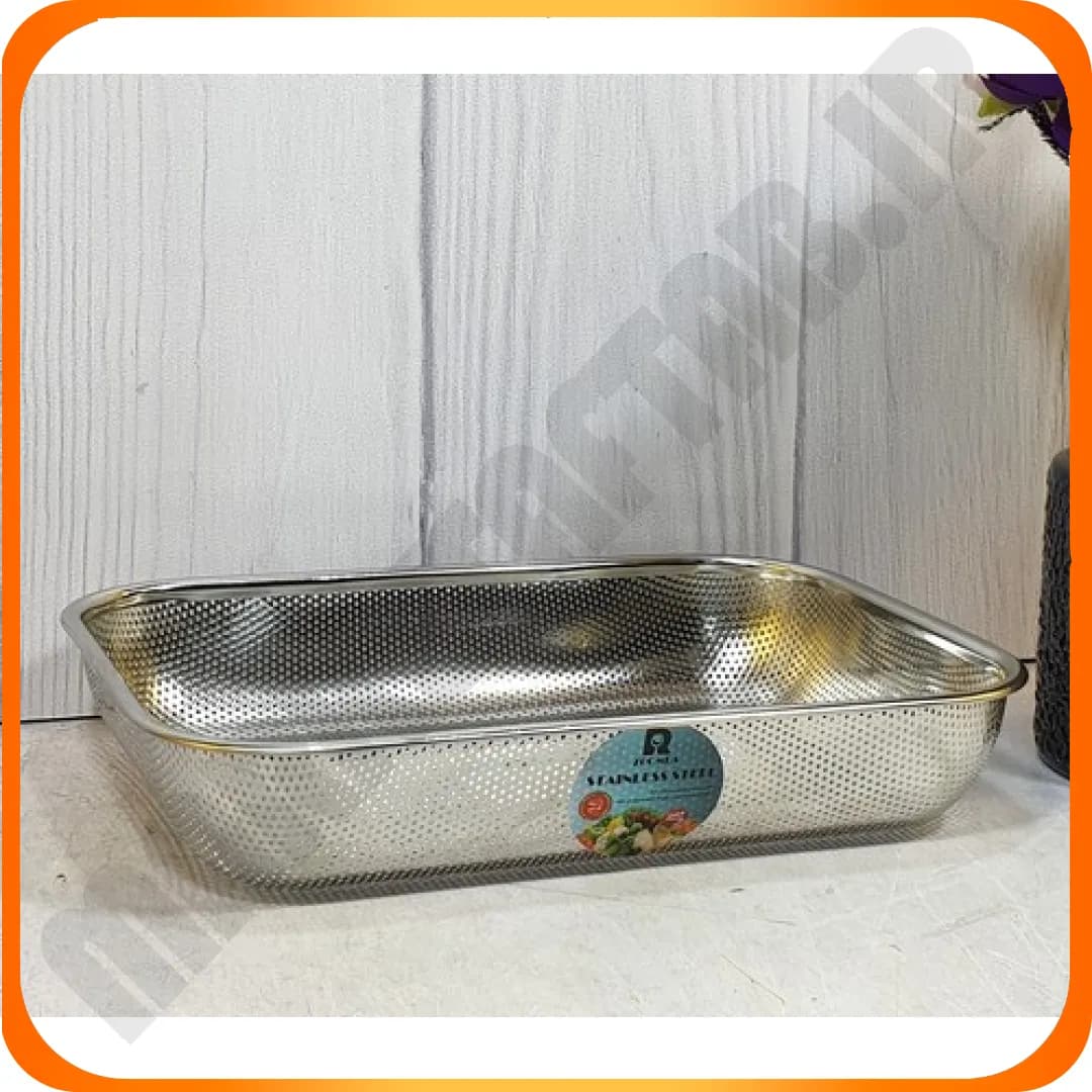 آبکش مستطیل پانچ سایز کوچک استیل نگیر L3731 زومبا — تصویر ۲
