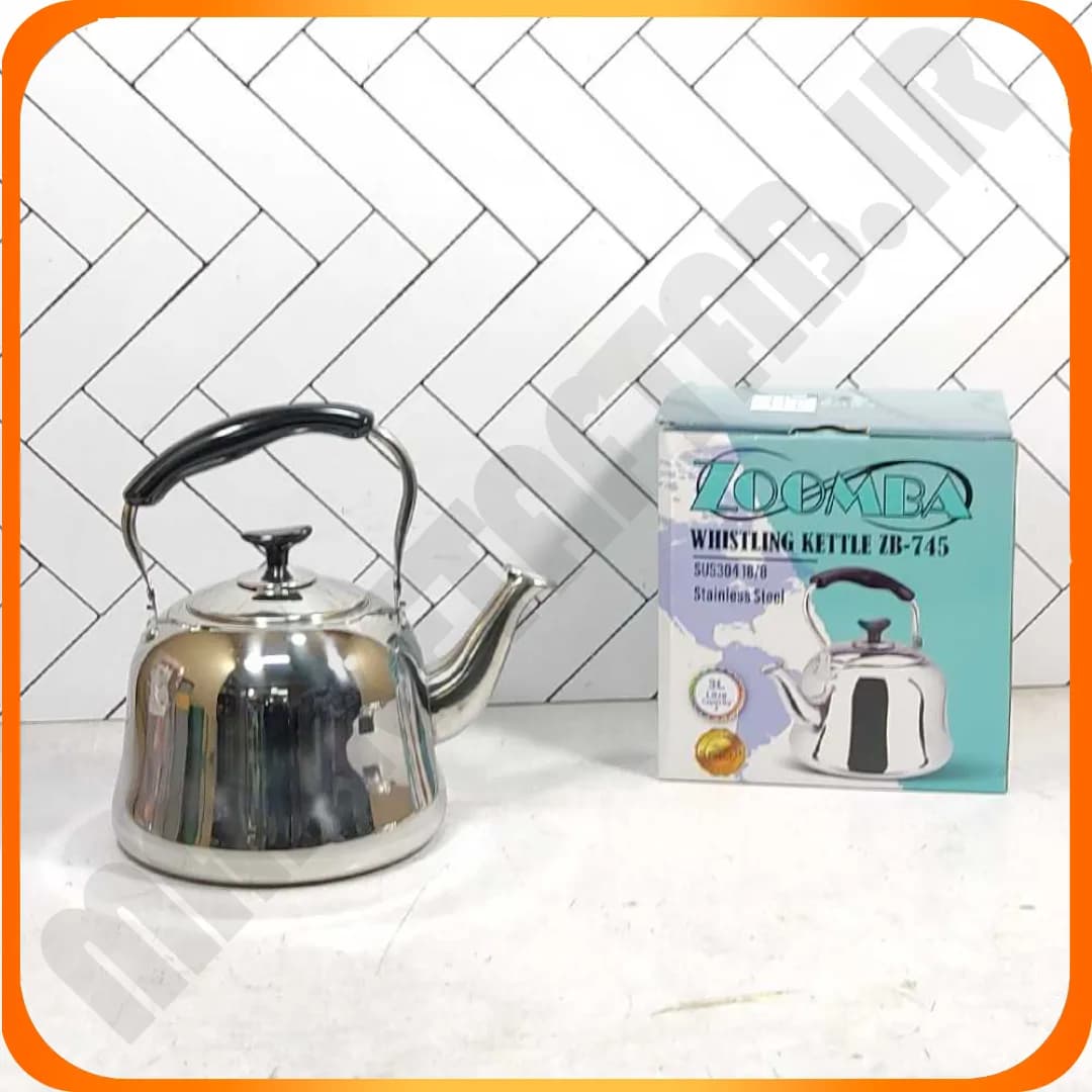 کتری سوتی 3 لیتری فیلتر دار ZB-745 استیل زومبا — تصویر ۲