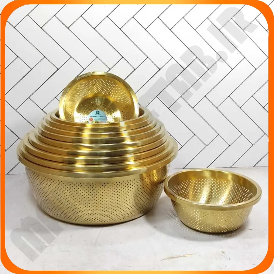 سرویس آبکش 11 پارچه لبه دار طلایی ZB-974 زومبا