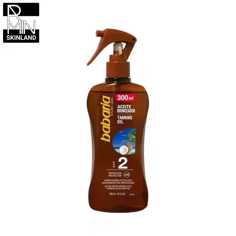 اسپری برنزه کننده باباریا مدل نارگیل SPF 6 حجم 300ml