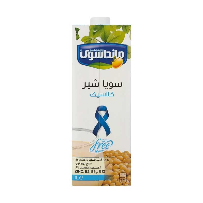 شیر سویا کلاسیک 1 لیتری مانداسوی