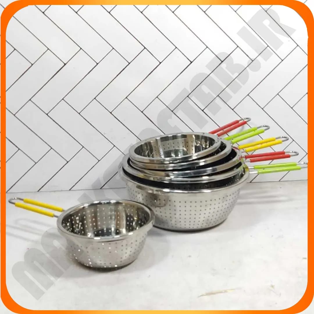 سرویس 6 پارچه آبکش دسته پلاستیکی ZB-1186 زومبا