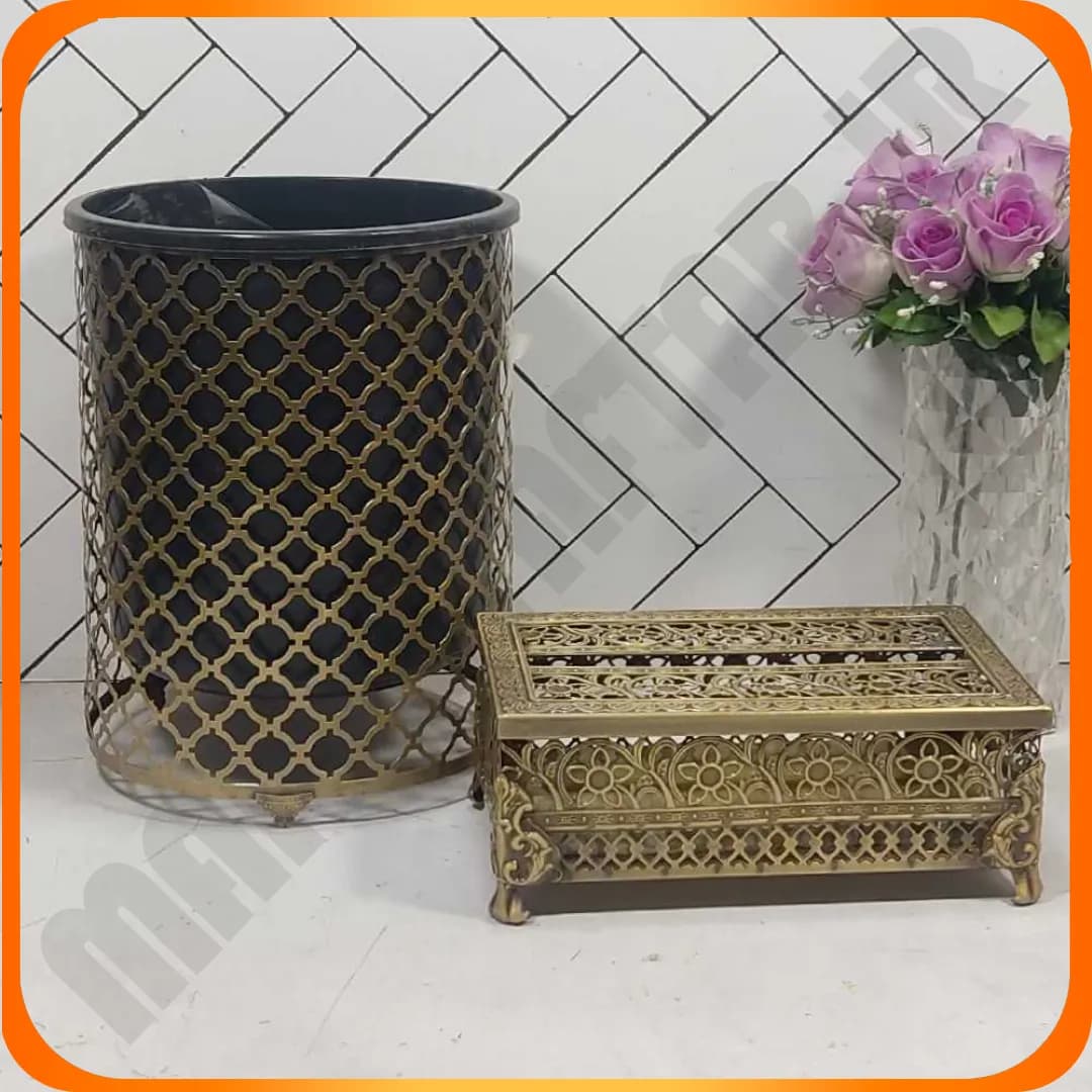 سطل و دستمال گرد آینه ای آنتیک زومبا
