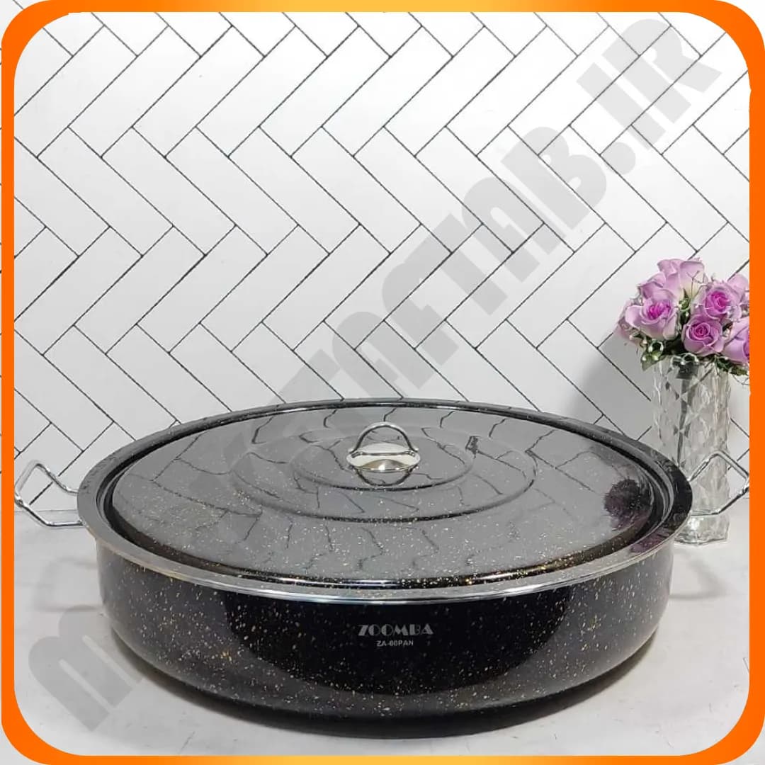 تابه درب فلزی مشکی سایز 60 گرانیتی زومبا