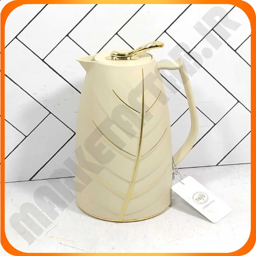 فلاکس 0/7 لیتر طرح برگ کرم طلا 5795C نجیب