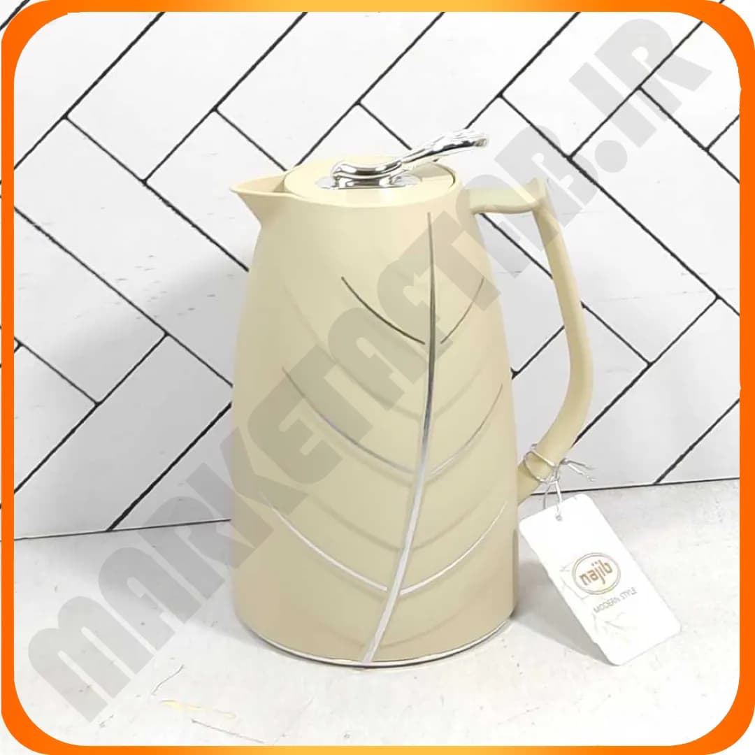 فلاکس 0/7 لیتر طرح برگ کرم نقره 5795D نجیب