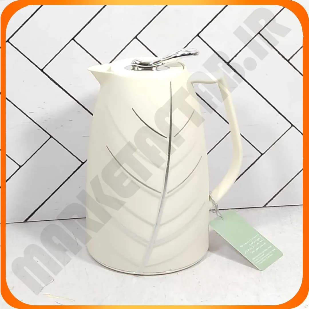 فلاکس 0/7 لیتر طرح برگ سفید نقره 5795B نجیب