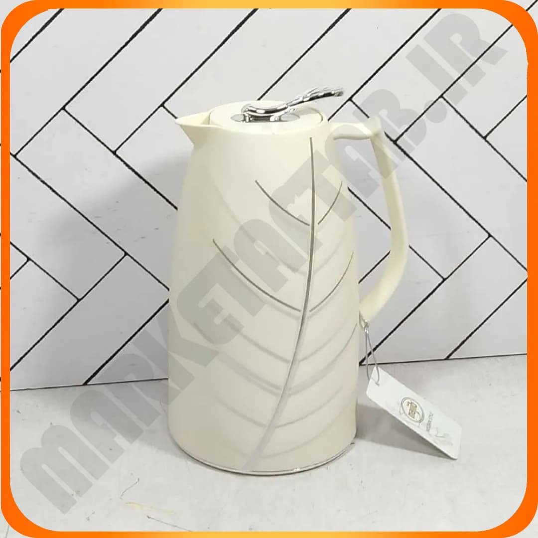 فلاکس 1 لیتر طرح برگ سفید نقره 5796B نجیب