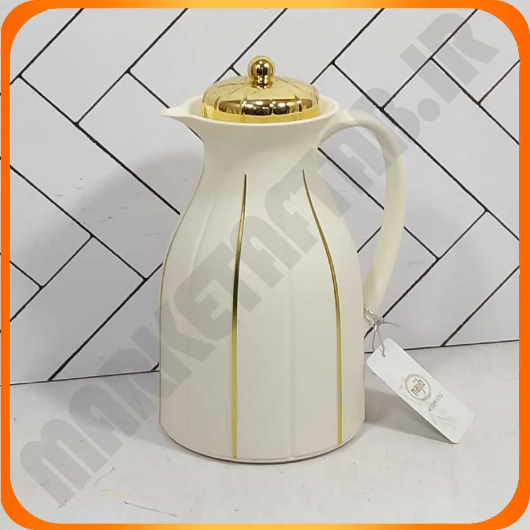 فلاکس 0/7 لیتر سفید طلایی 5791A نجیب