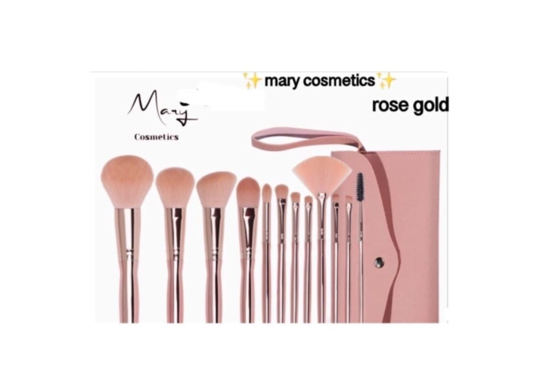 ست براش 12 عددی mery cosmetics rose gold