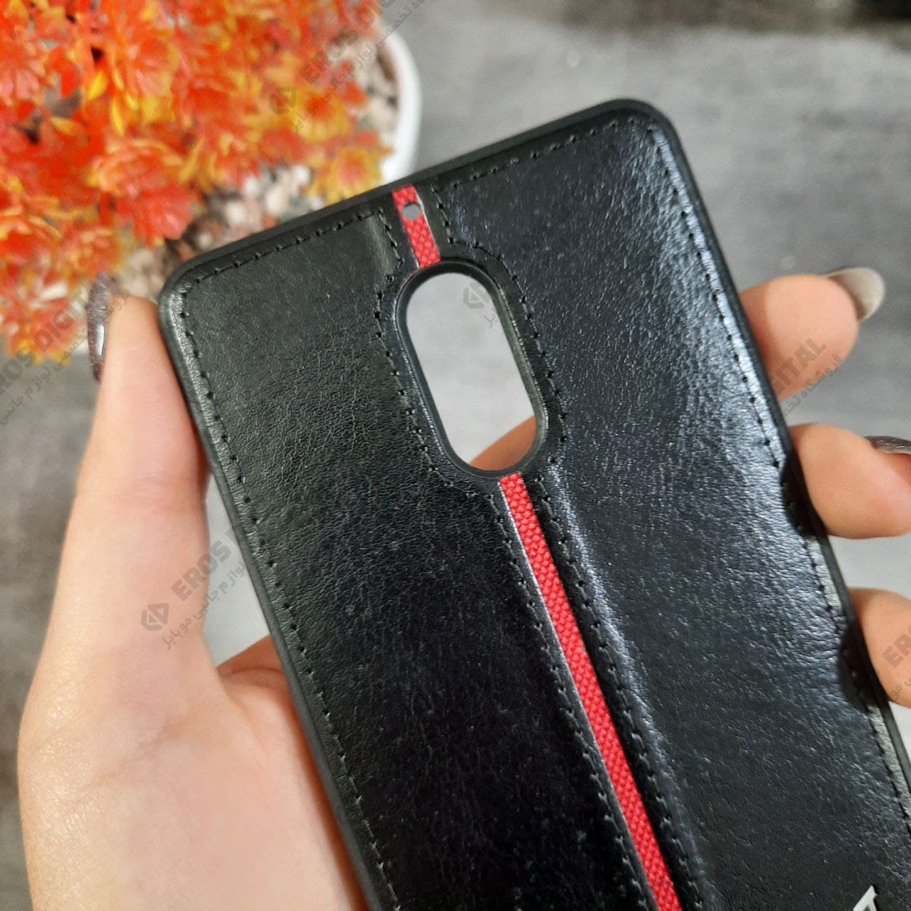 قاب گوشی Nokia 6 مدل پشت چرم با لوگو خط قرمز — تصویر ۴