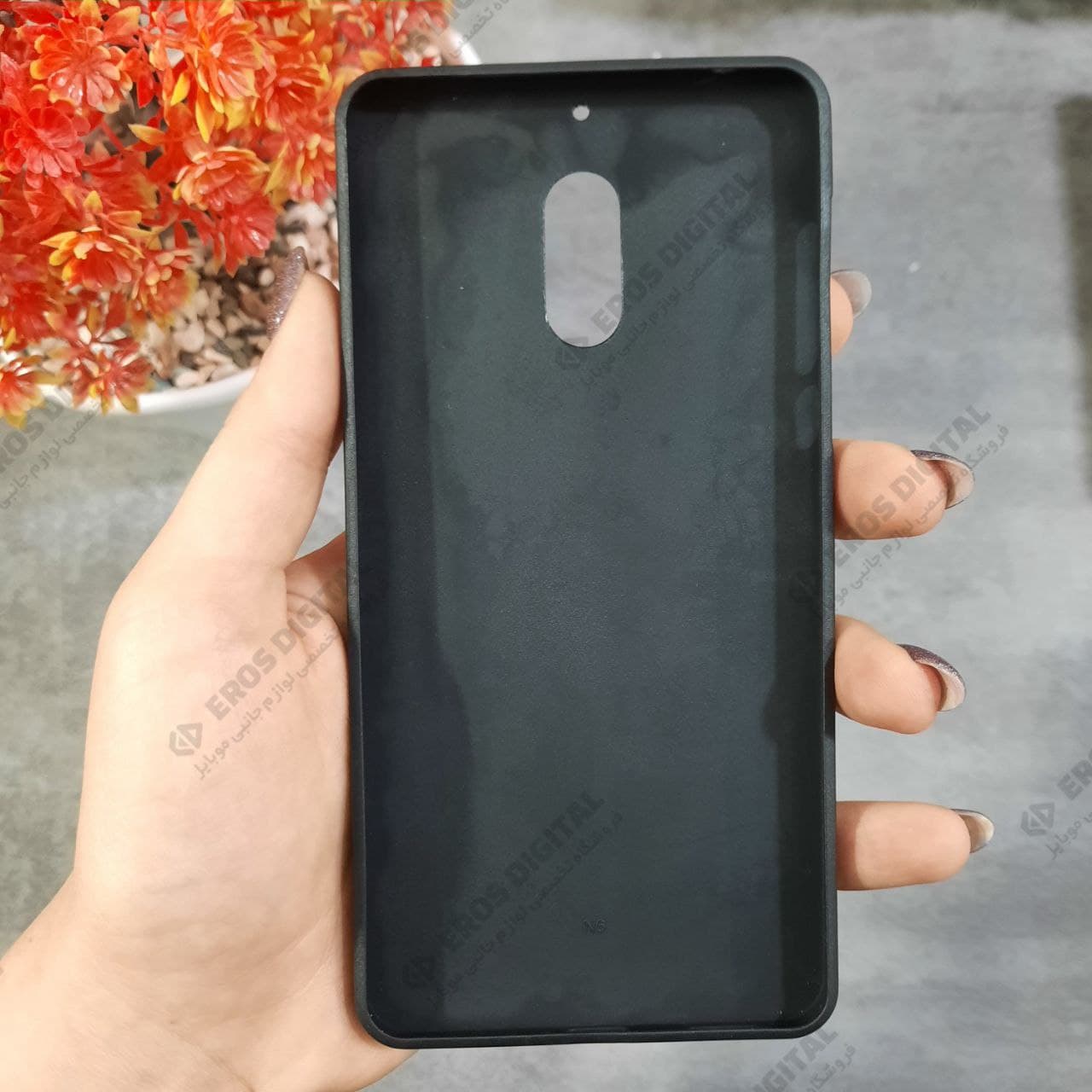 قاب گوشی Nokia 6 مدل پشت چرم با لوگو خط قرمز — تصویر ۲