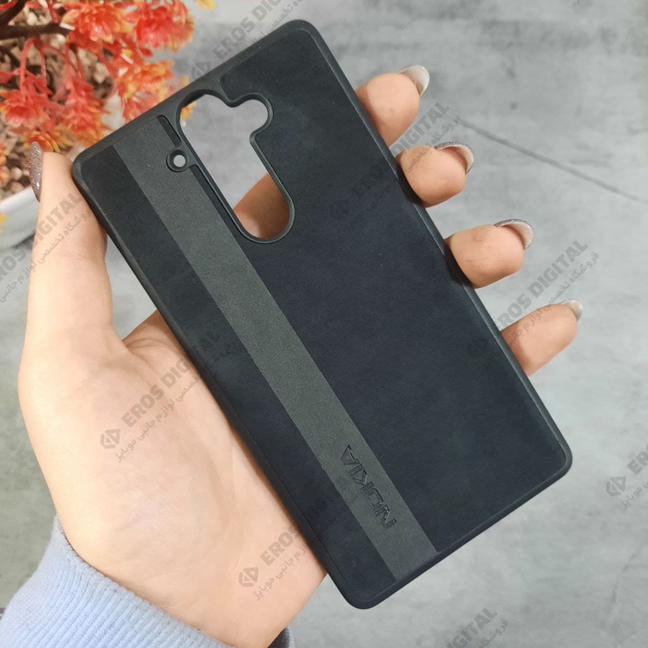 قاب گوشی Nokia 9 مدل پشت چرم با لوگو