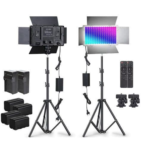 کیت کامل نور ثابت پروفشنال Professional U800+ RGB Light Kit + ریموت + باتری + شارژر + پایه