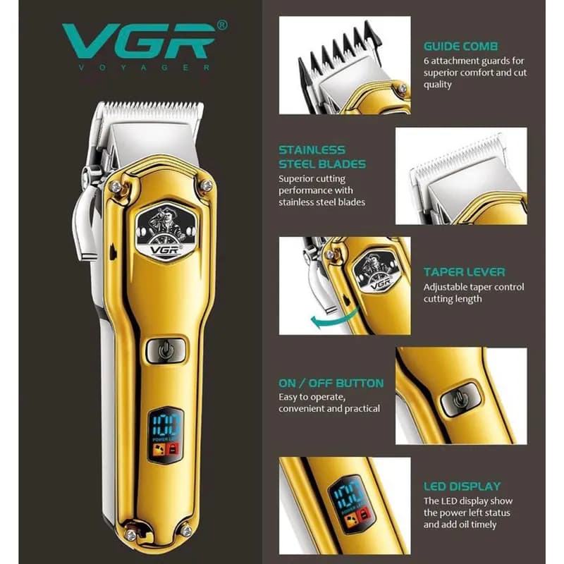 ماشین اصلاح موی سر و صورت وی جی آر VGR مدل V-693 — تصویر ۳