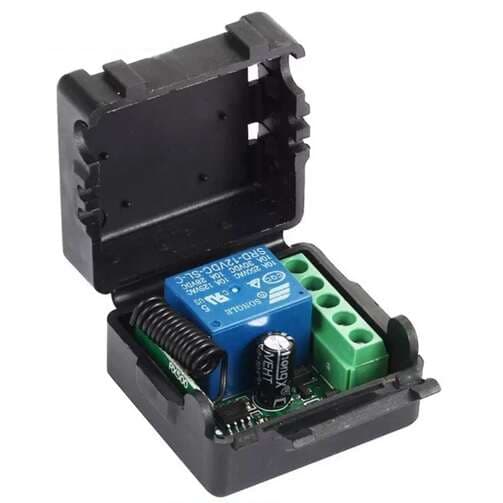 ماژول گیرنده 12 ولت رله تک کانال کد لرن 433MHz با قاب محافظ