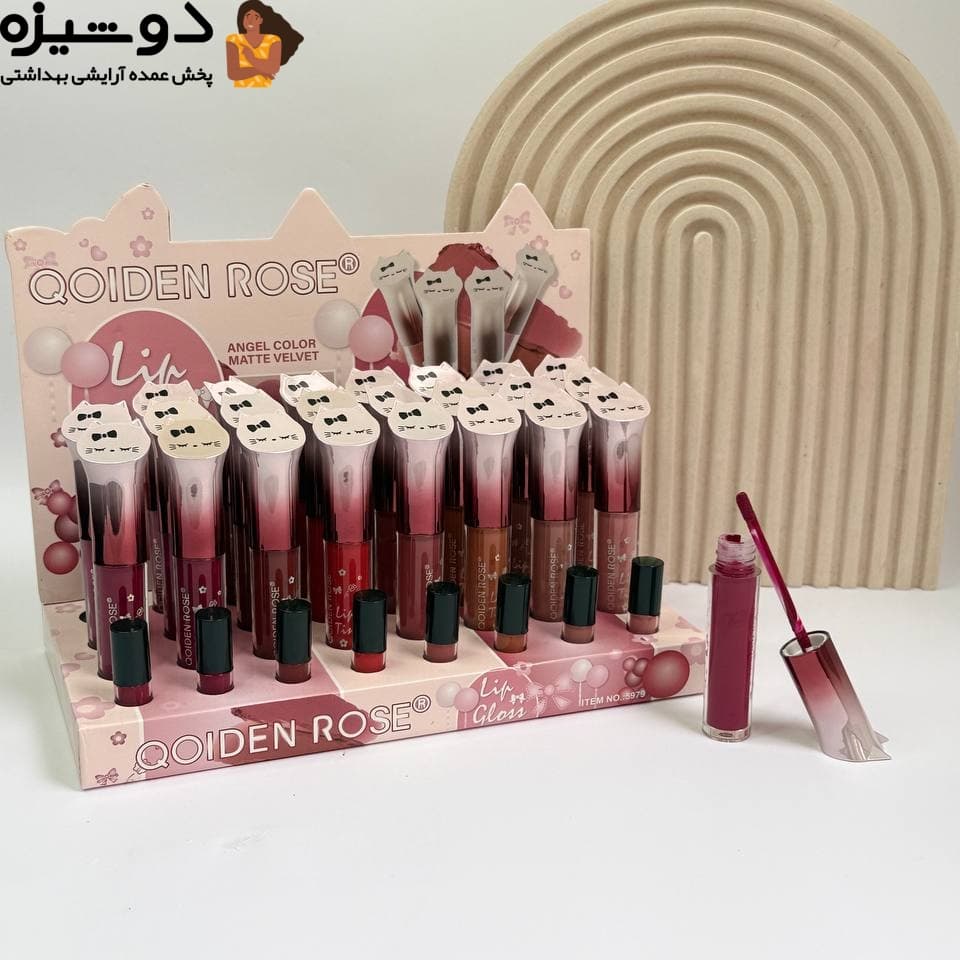 رژ لب مایع گربه 5979 تستر دار QOIDEN ROSE — تصویر ۴