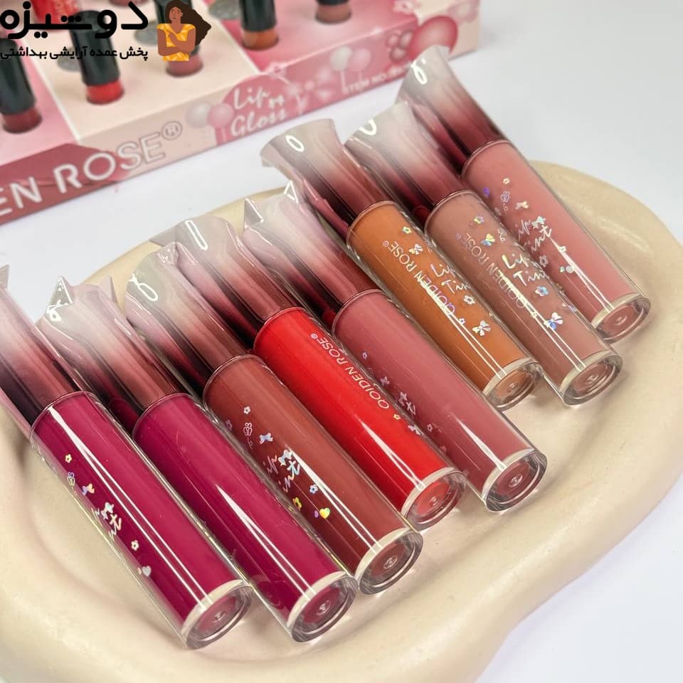 رژ لب مایع گربه 5979 تستر دار QOIDEN ROSE — تصویر ۶