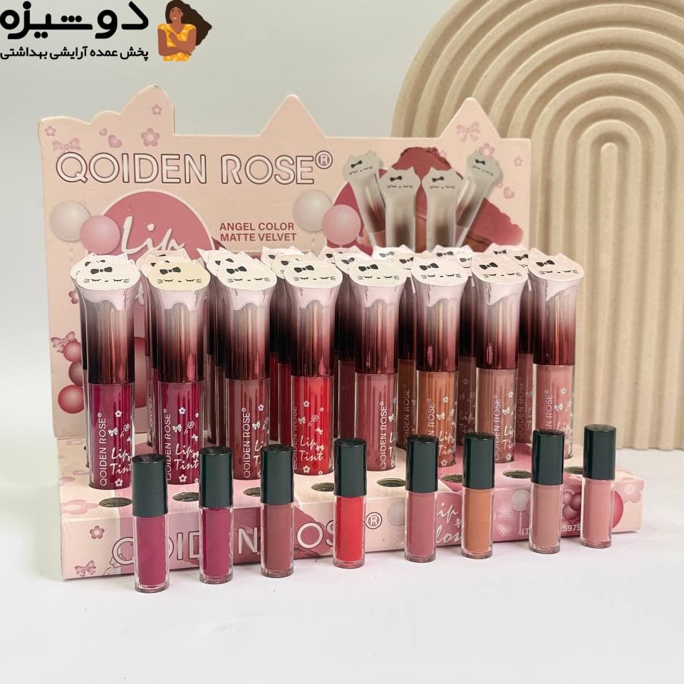 رژ لب مایع گربه 5979 تستر دار QOIDEN ROSE — تصویر ۵