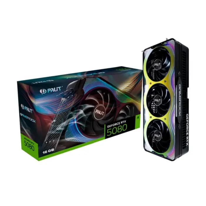 کارت گرافیک پلیت مدل Palit GeForce RTX 5080 GameRock 16GB OC ظرفیت 16 گیگابایت
