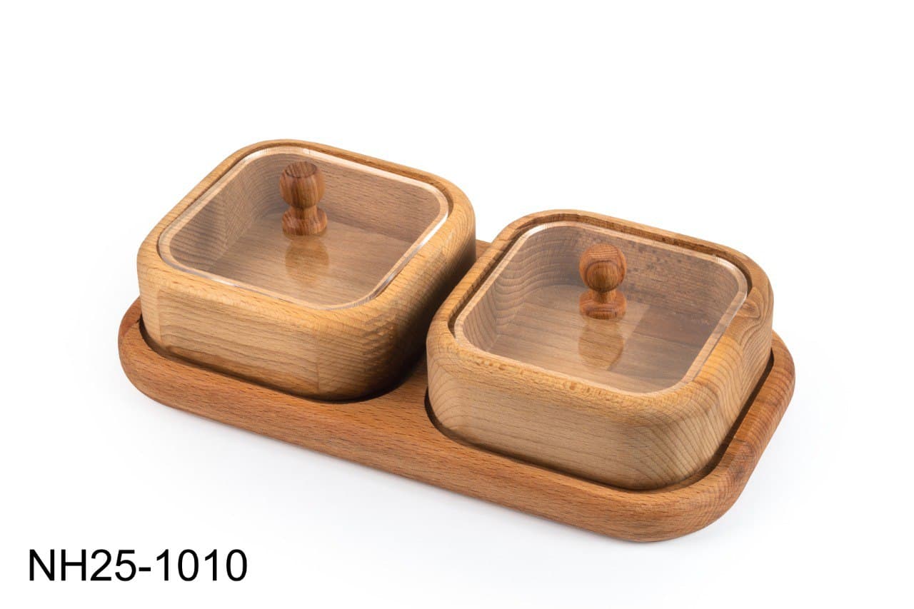 اردوخوری مربع ۲ خانه با کفی چوبی نیوهوم مدل NH25-1010