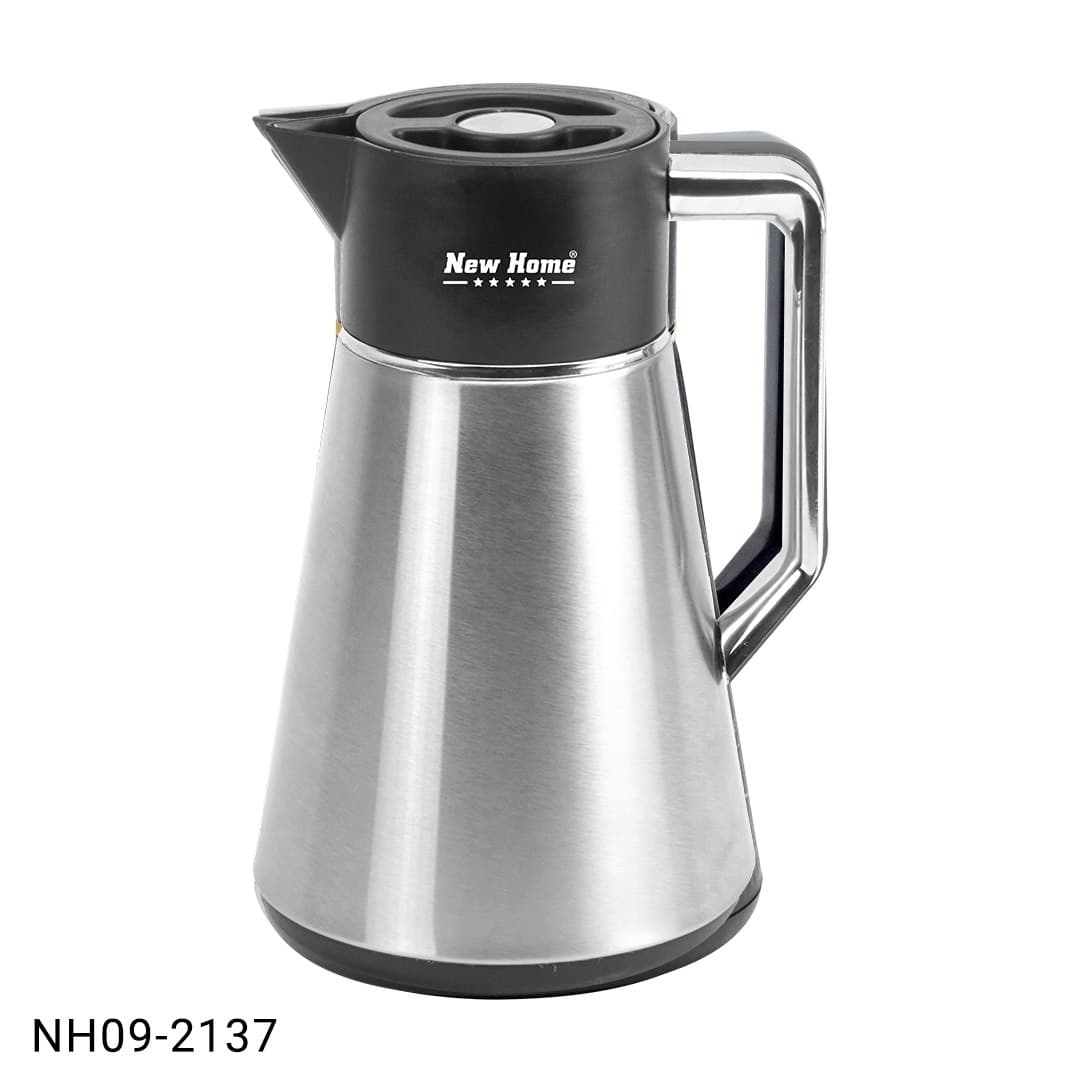 فلاسک استیل ۱ لیتری با شیشه صورتی نیوهوم مدل NH09-2137