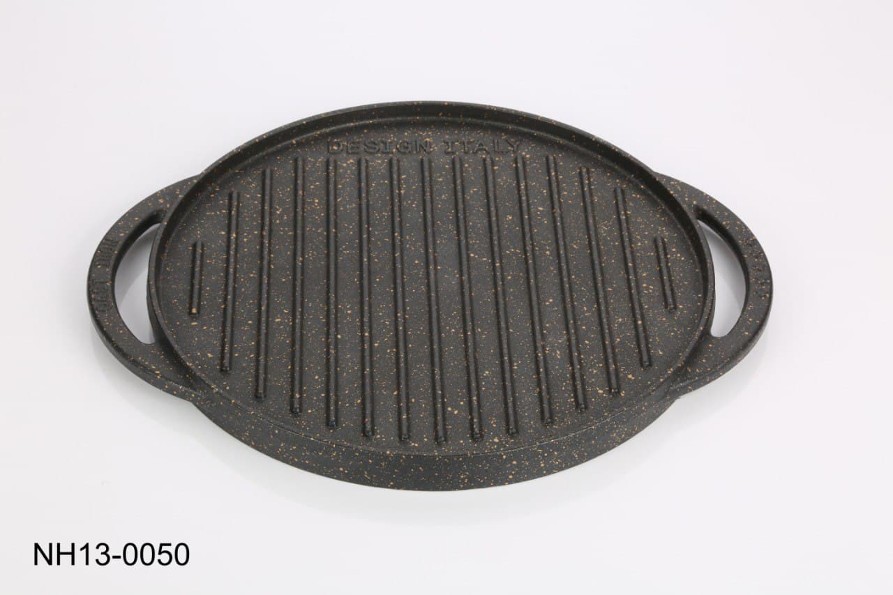 تابه گریل چدنی سنگین گرد بدون درب مدل NH13-0050