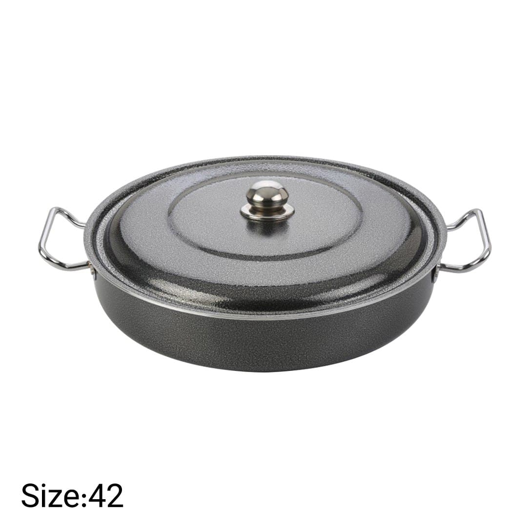 تابه دو دسته گرانیتی نچسب نیوهوم سایز ۴۲ مدل NH13-0036