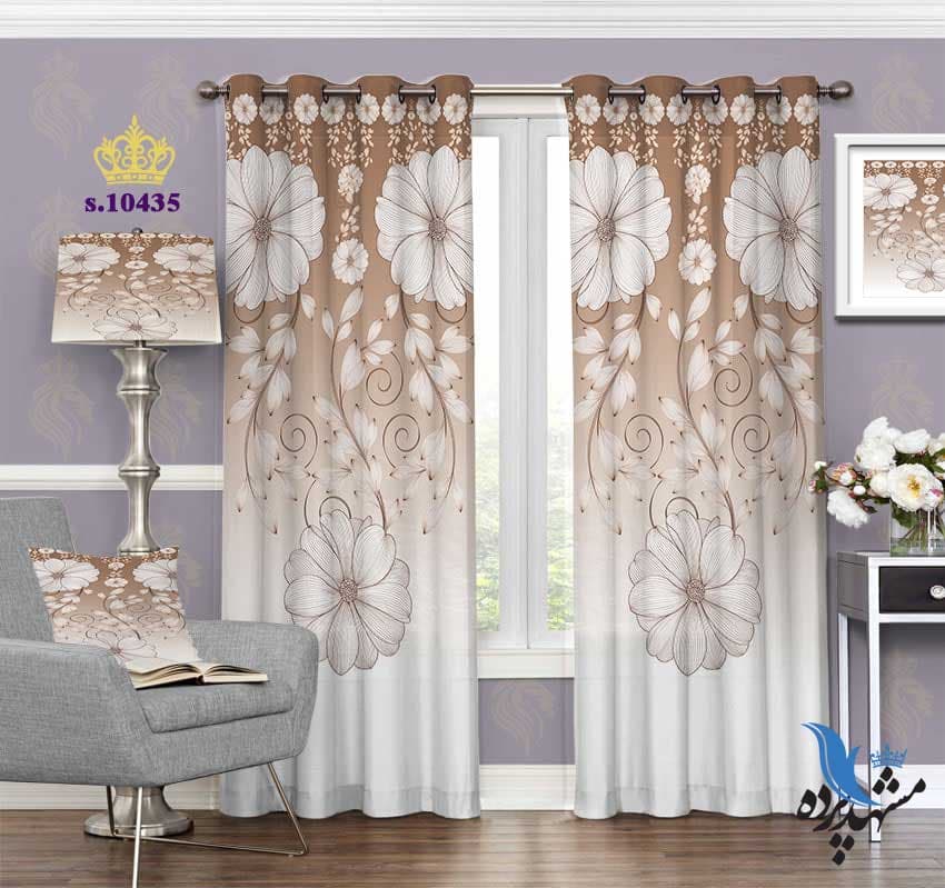 پرده پانچ اسلیمی طرح گل S10435