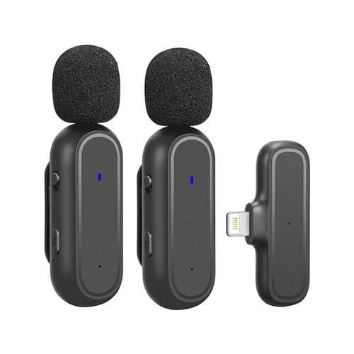 میکروفون موبایل بی سیم یقه ای انسر Answer K61 Dual Lightning Wireless Microphone — تصویر ۲