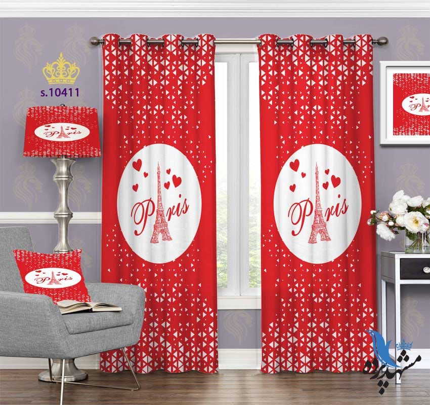 پرده پانچ فانتزی طرح ایفل S10410