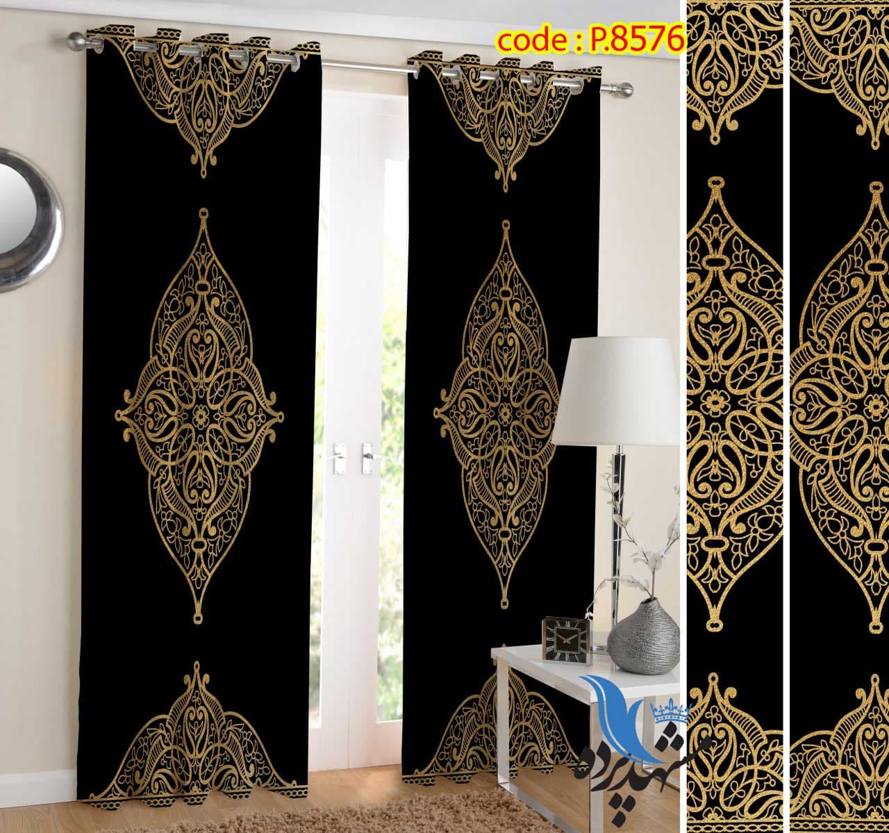 پرده پانچ طرح پتینه p8576