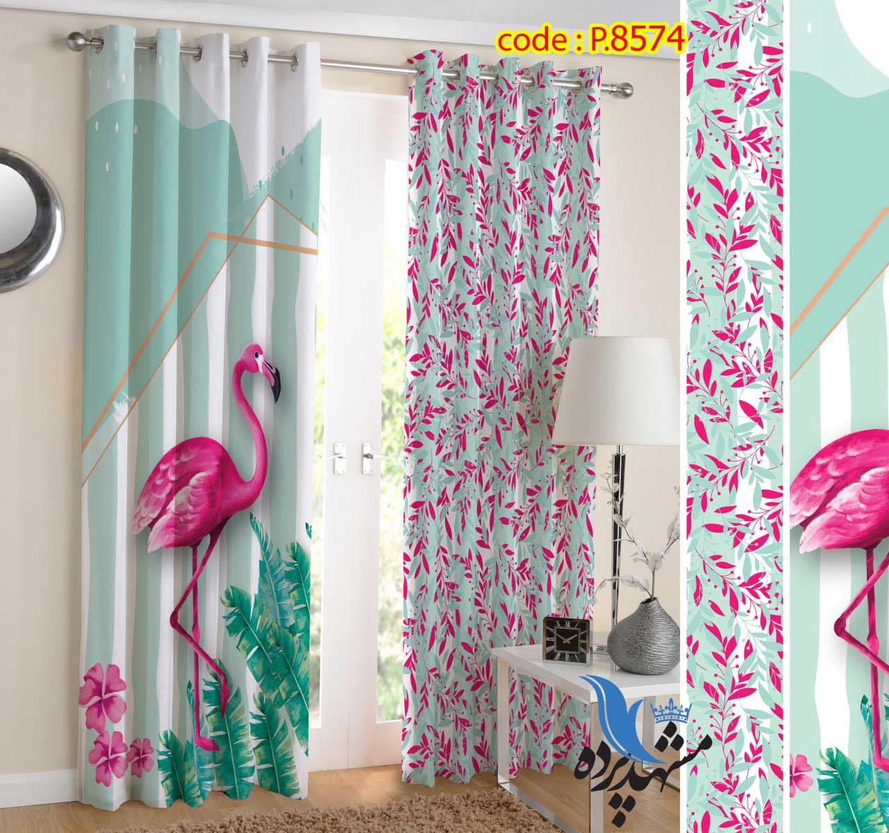 پرده پانچ طرح قو p8574