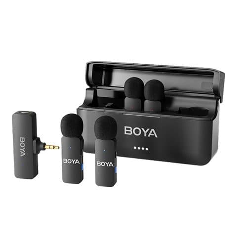 میکروفون 4 کاربره بی سیم یقه ای بویا Boya BY-V4 TRS