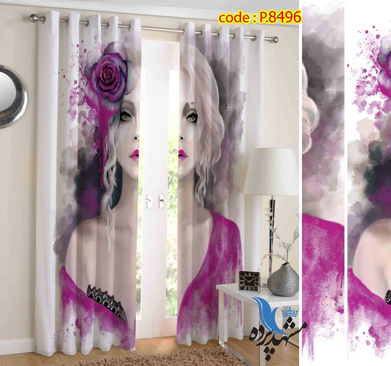 پرده پانچ طرح چهره کد p8496
