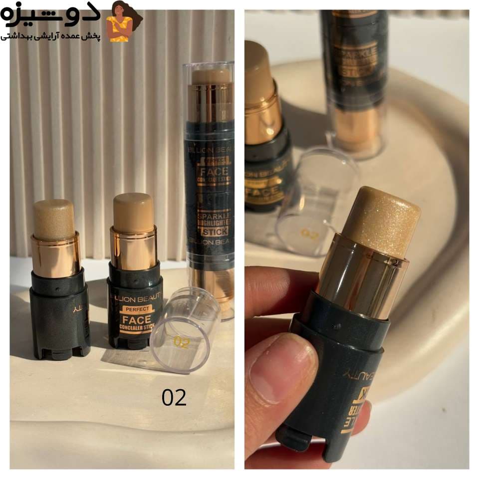 کانسیلر و هایلایتر 70012 دو طرفه Billion beauty — تصویر ۴