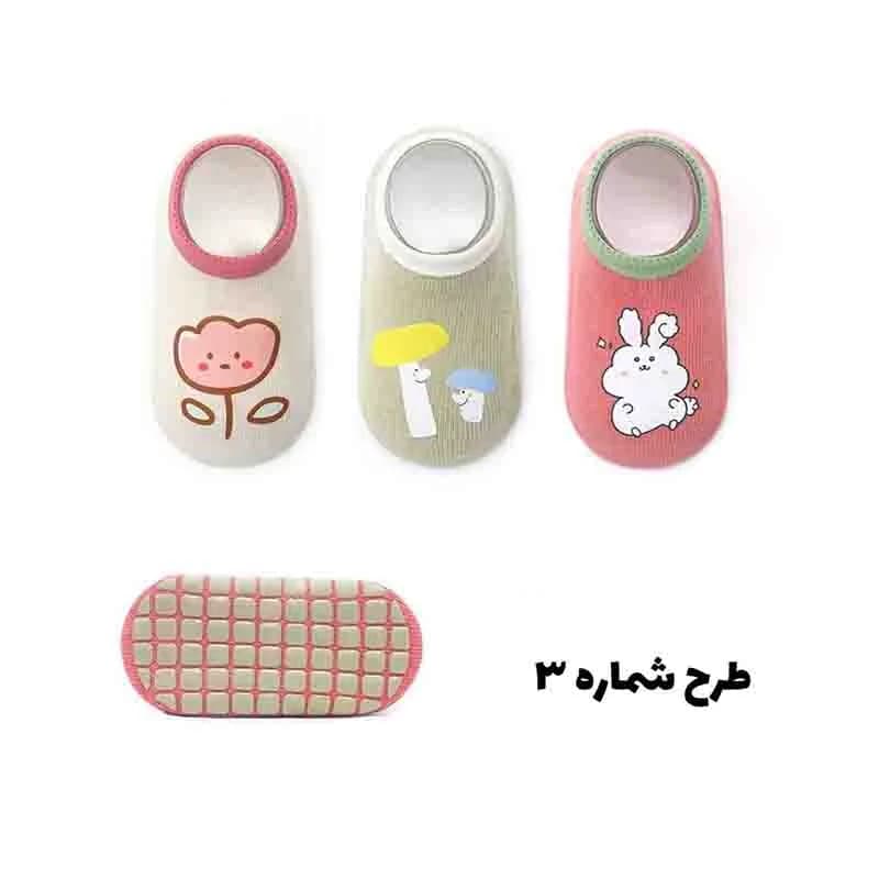 جوراب بچه گانه عروسکی فضایی مجموعه 3 عددی — تصویر ۵